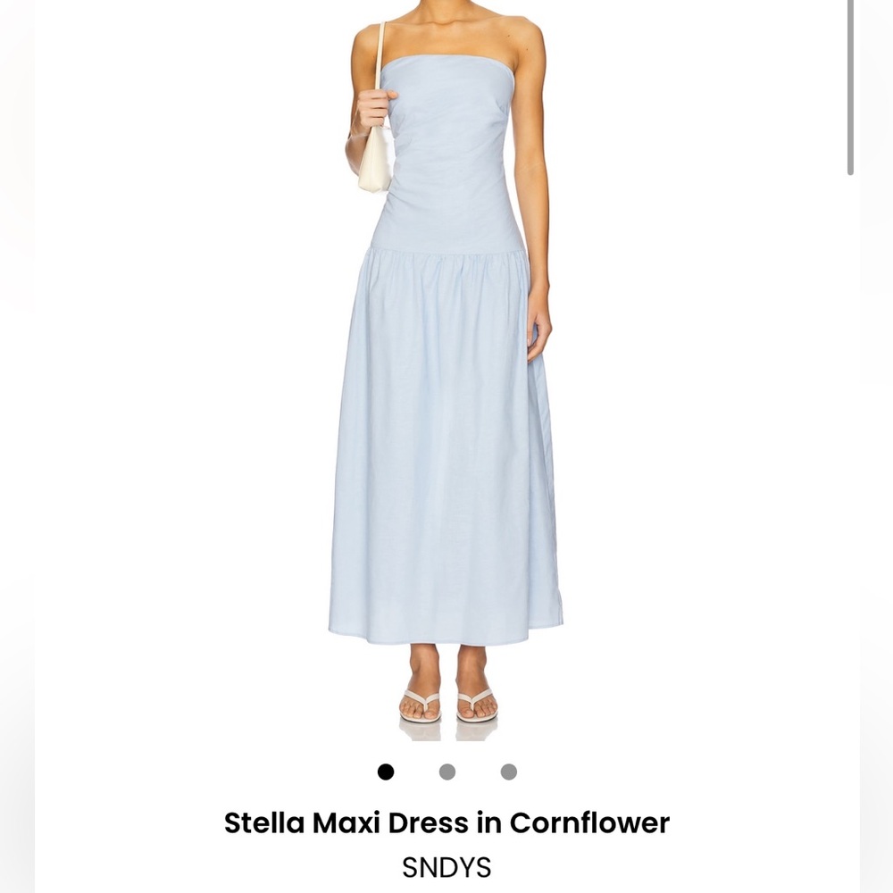SNDYS Stella Maxi Dress in Light Blue